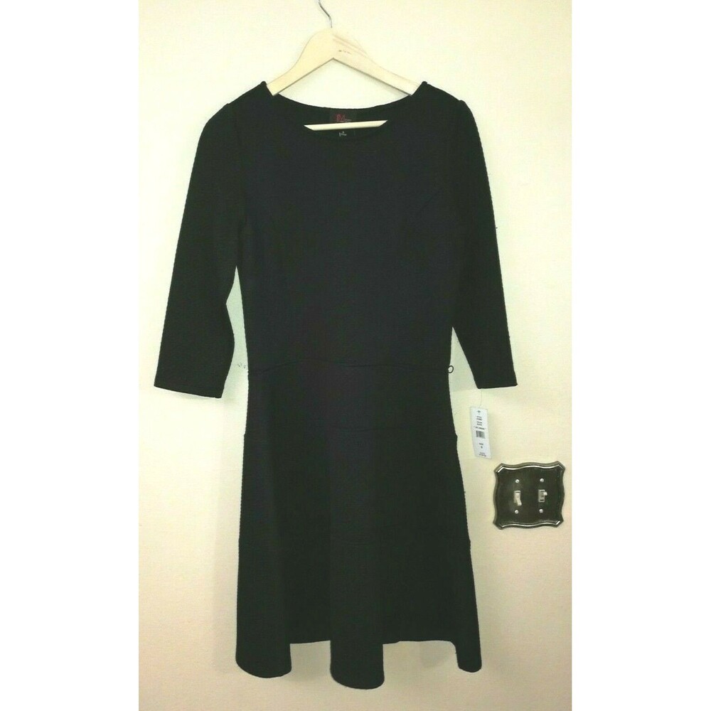 New with tags Women's JM Studio by John Meyer Quilted A line Black Dress Size 8